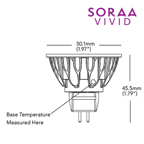 SORAA VIVID MR16 GU5.3 7.5W / 9W Color Temp: 2700K / 3000K / 4000K Beam Angle: 10 / 25 / 36
